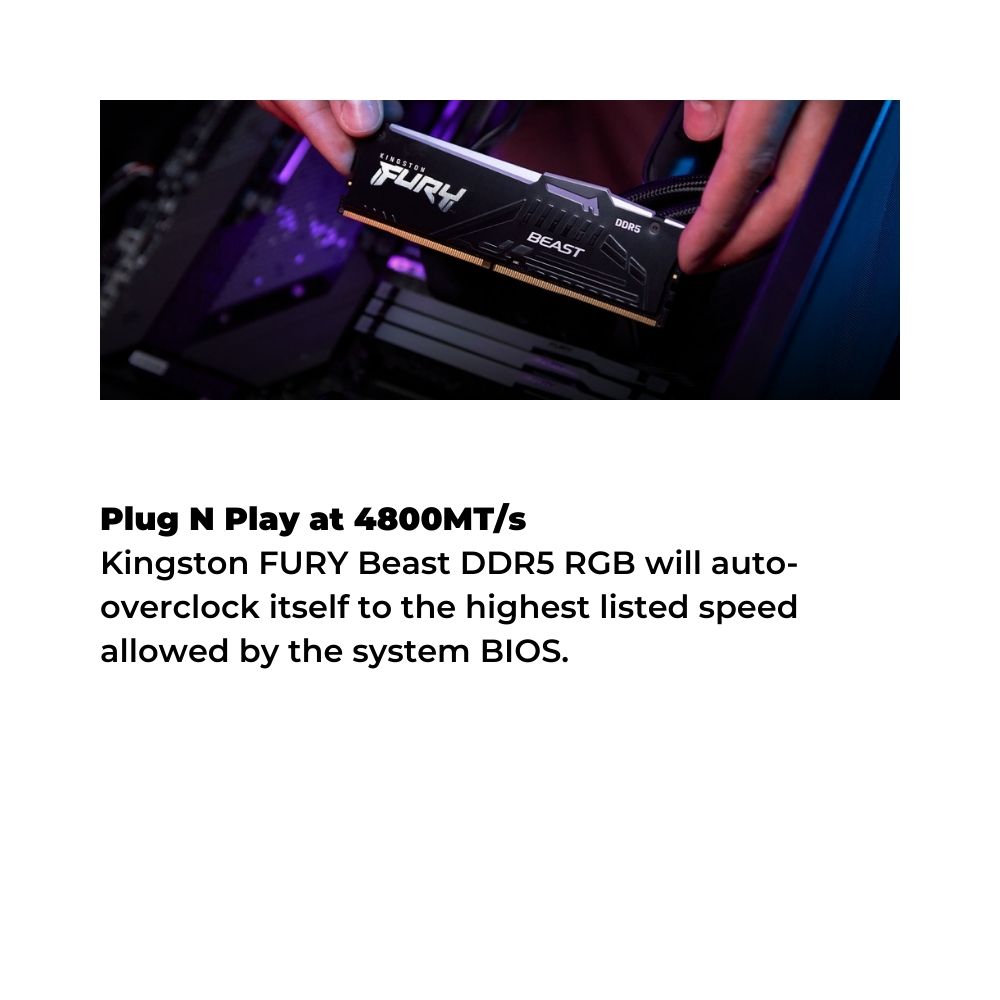 Kingston Fury Beast RGB DDR5 Desktop Ram DIMM